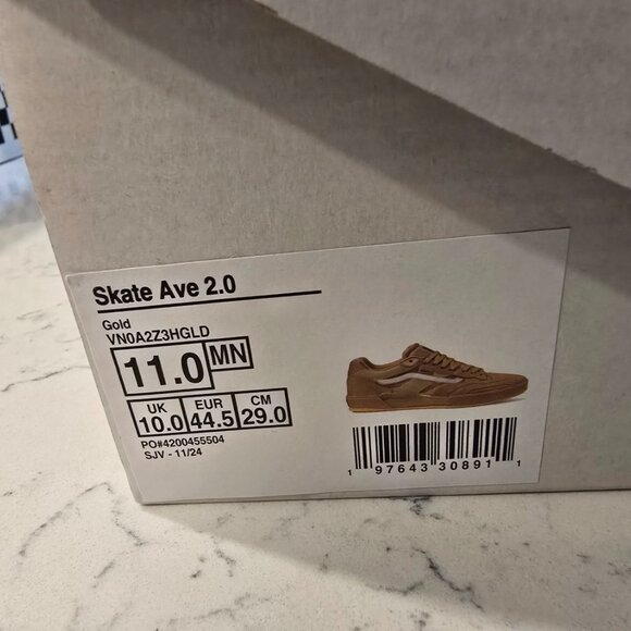 Vans Ave 2.0 'Gold' Skateboarding VN0A2Z3HGLD Shoes Sneakers Mens Size 11 NEW - Picture 10 of 14